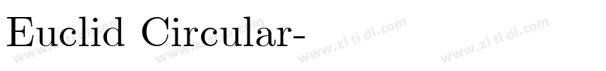 Euclid Circular字体转换